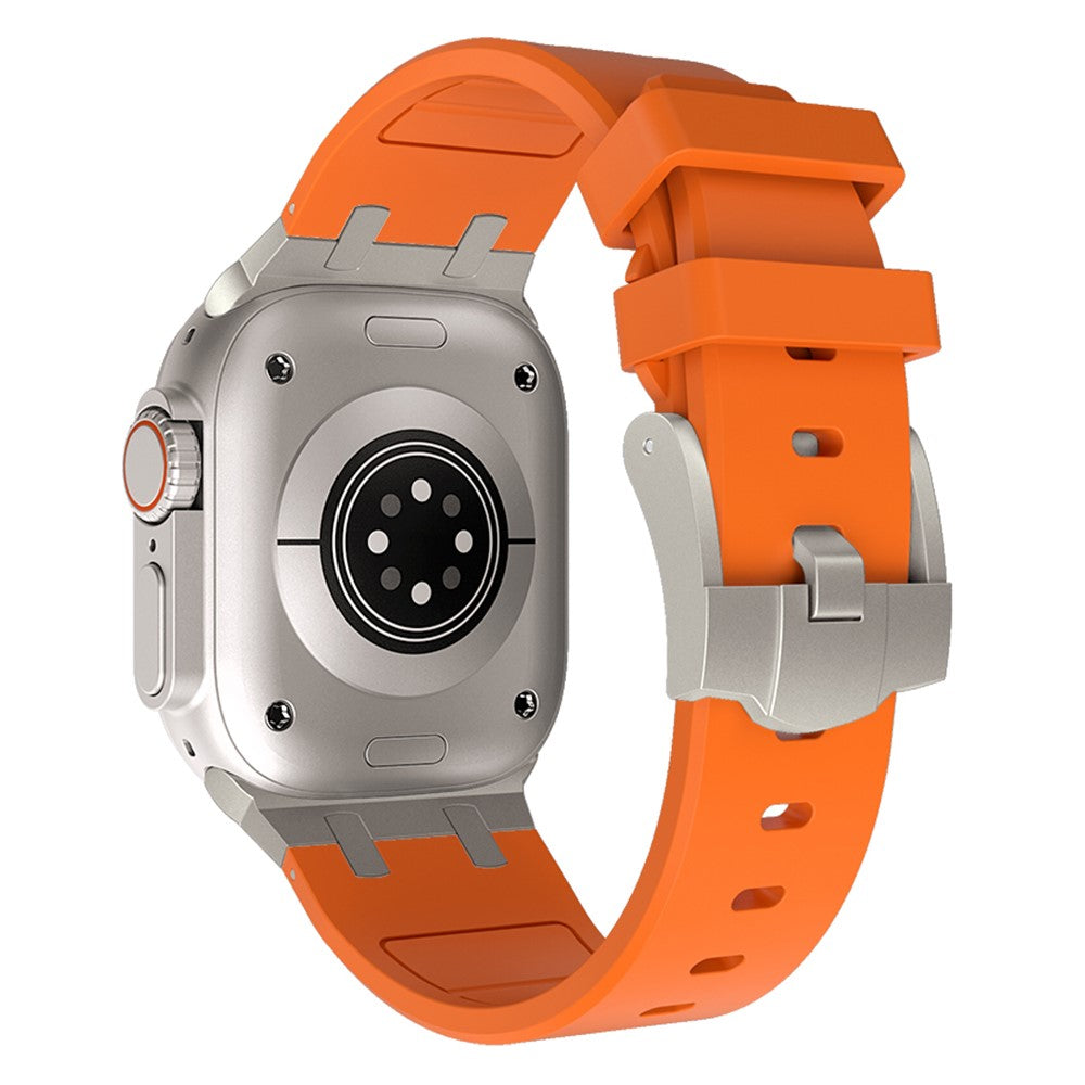 Rigtigt Kønt Silikone Universal Rem passer til Apple Smartwatch - Orange#serie_3