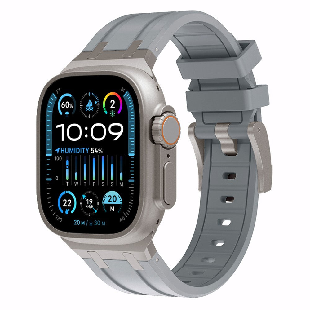 Rigtigt Kønt Silikone Universal Rem passer til Apple Smartwatch - Sølv#serie_4