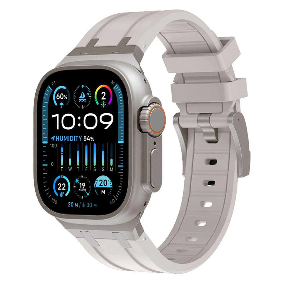 Smuk Silikone Universal Rem passer til Apple Smartwatch - Hvid#serie_6