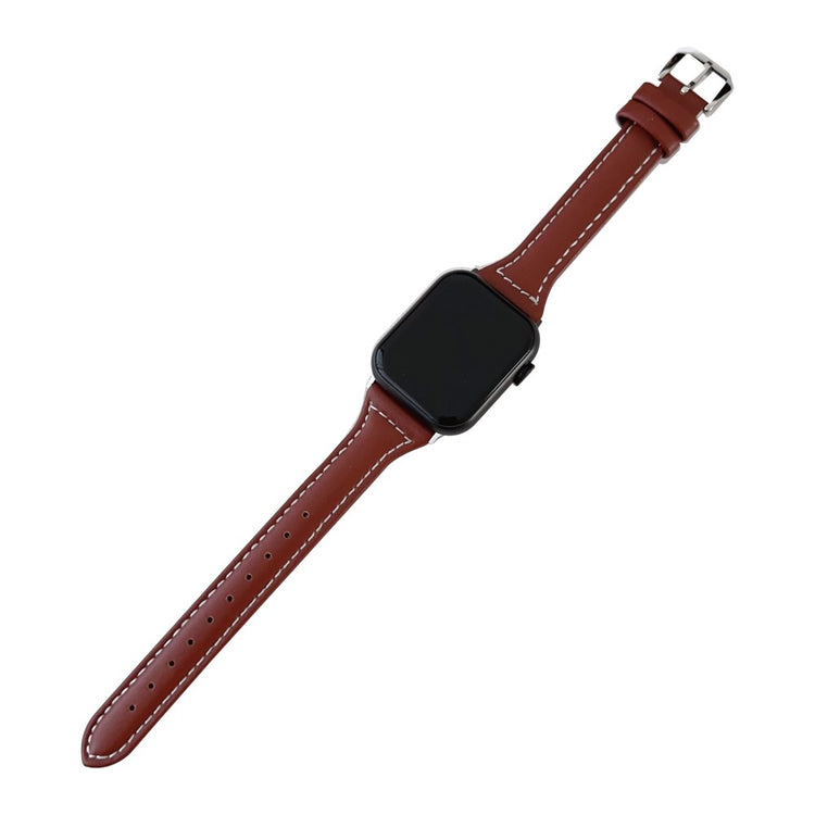 Sejt Kunstlæder Universal Rem passer til Apple Smartwatch - Rød#serie_2