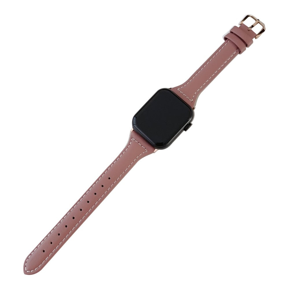 Sejt Kunstlæder Universal Rem passer til Apple Smartwatch - Pink#serie_4