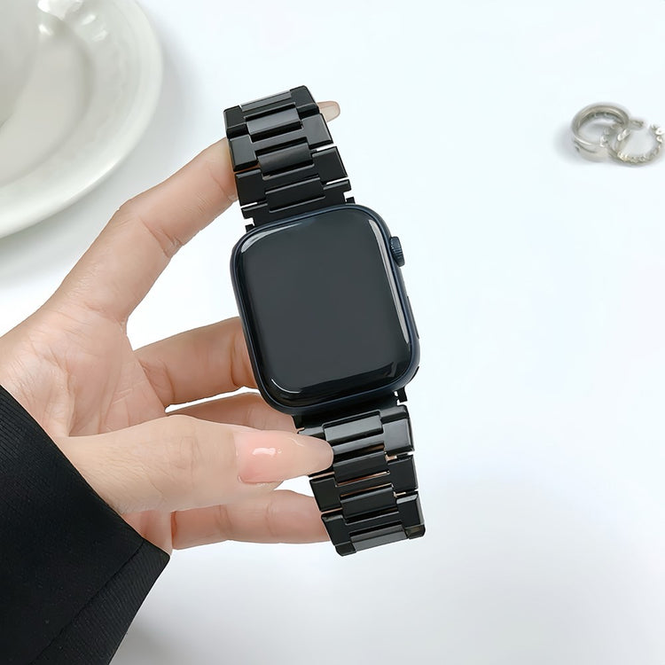 Rigtigt Pænt Metal Universal Rem passer til Apple Smartwatch - Sort#serie_1