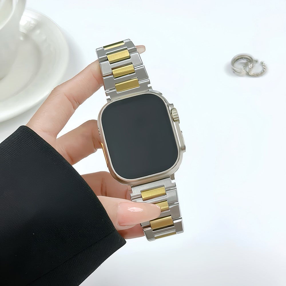 Rigtigt Pænt Metal Universal Rem passer til Apple Smartwatch - Guld#serie_3