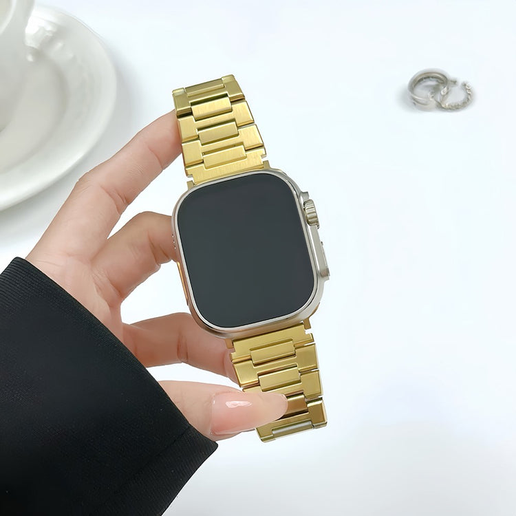 Rigtigt Pænt Metal Universal Rem passer til Apple Smartwatch - Guld#serie_4