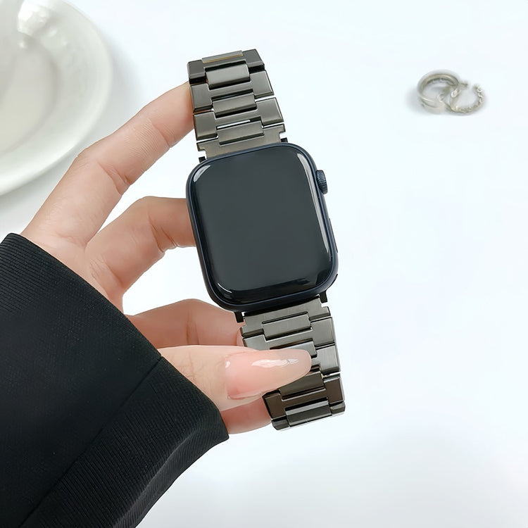 Rigtigt Pænt Metal Universal Rem passer til Apple Smartwatch - Sort#serie_5