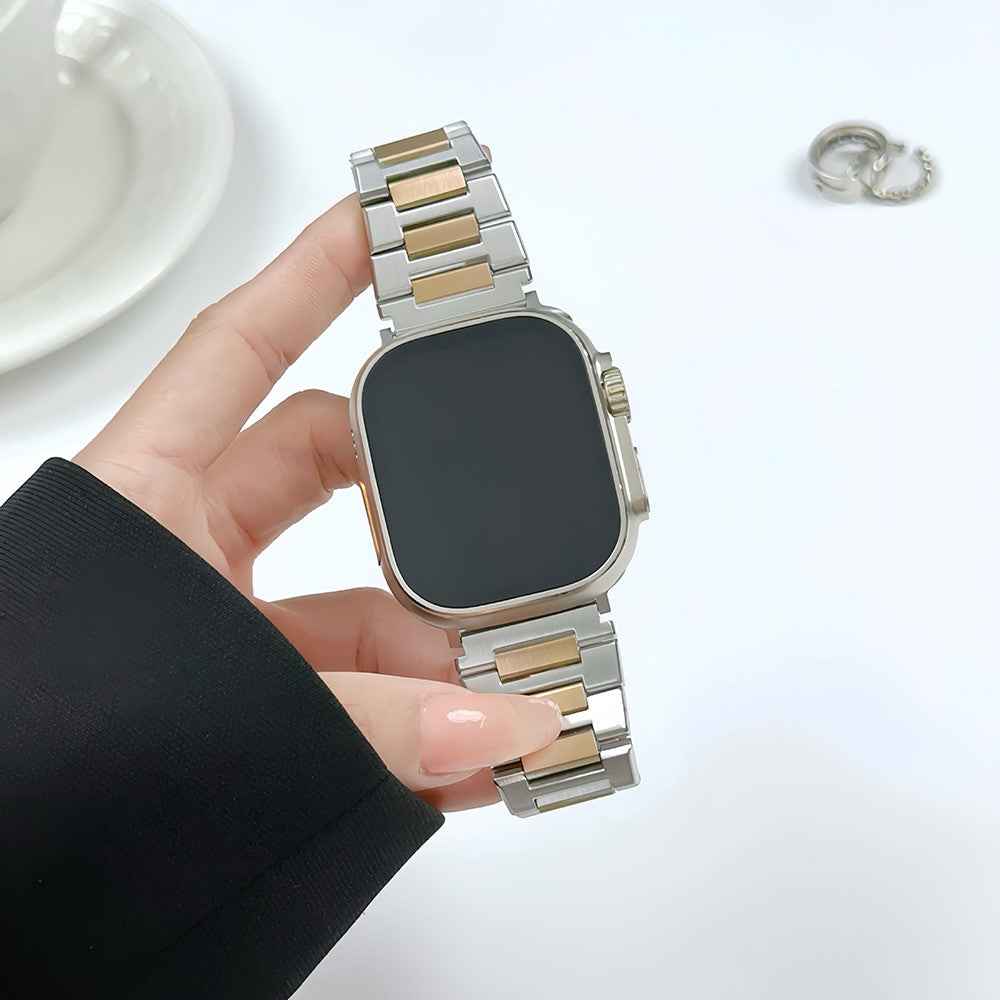 Rigtigt Pænt Metal Universal Rem passer til Apple Smartwatch - Pink#serie_6