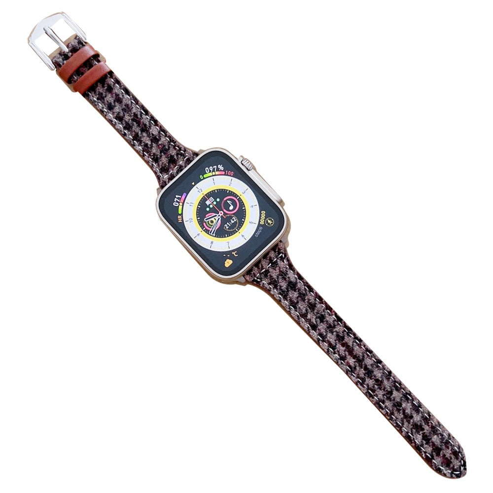 Rigtigt Holdbart Filt Universal Rem passer til Apple Smartwatch - Brun#serie_3