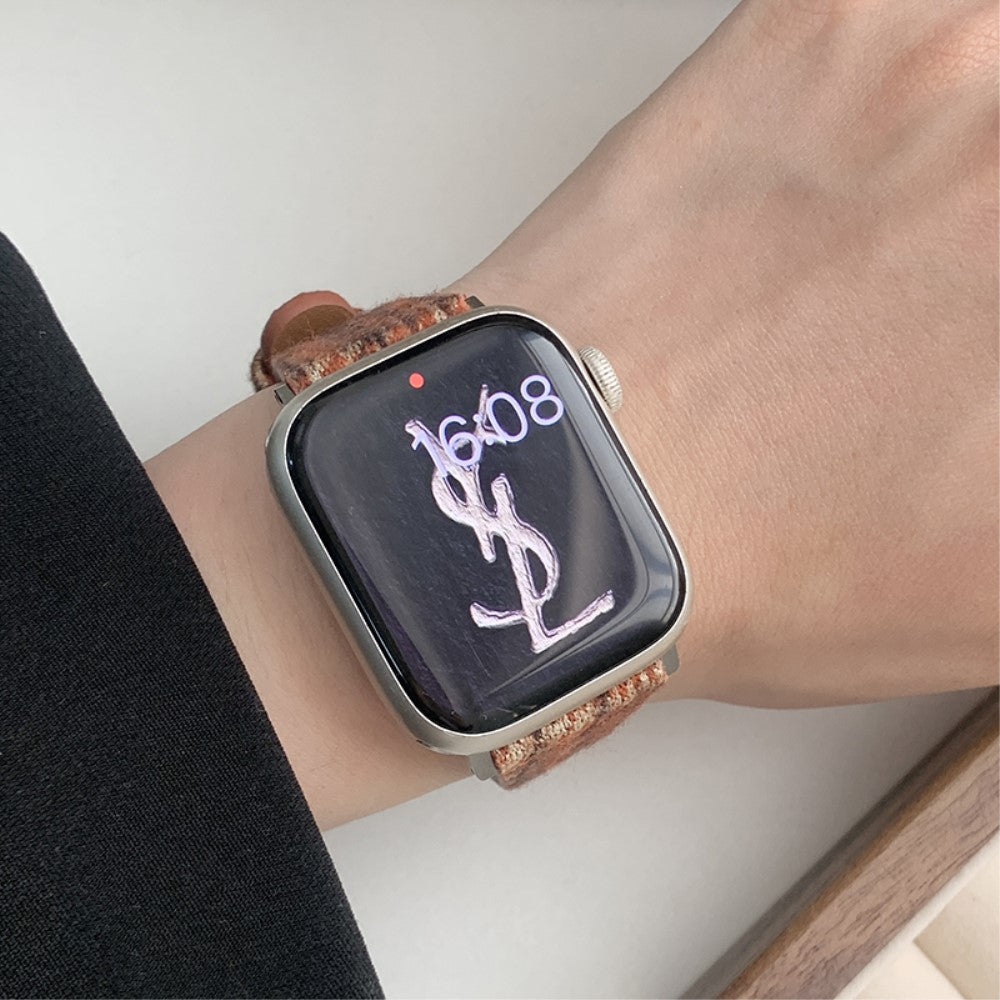 Meget Nydelig Filt Universal Rem passer til Apple Smartwatch - Brun#serie_1