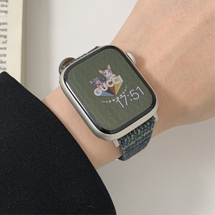 Rigtigt Fantastisk Filt Universal Rem passer til Apple Smartwatch - Grøn#serie_2