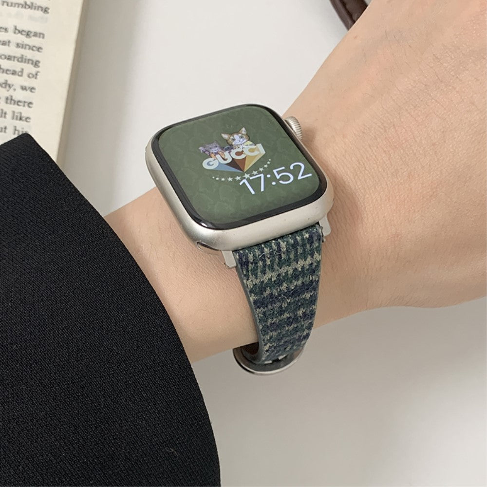 Rigtigt Fantastisk Filt Universal Rem passer til Apple Smartwatch - Grøn#serie_2