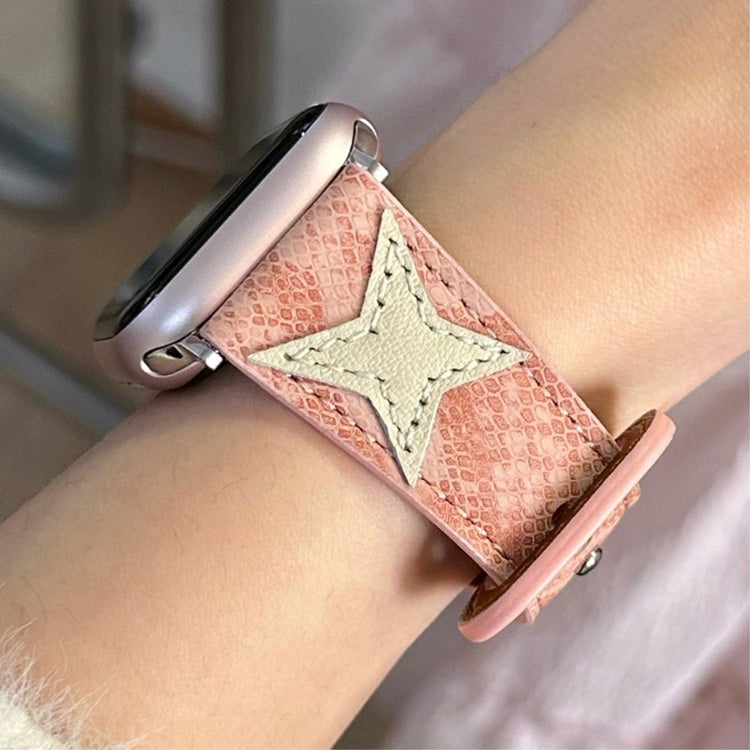 Super Elegant Kunstlæder Universal Rem passer til Apple Smartwatch - Pink#serie_3