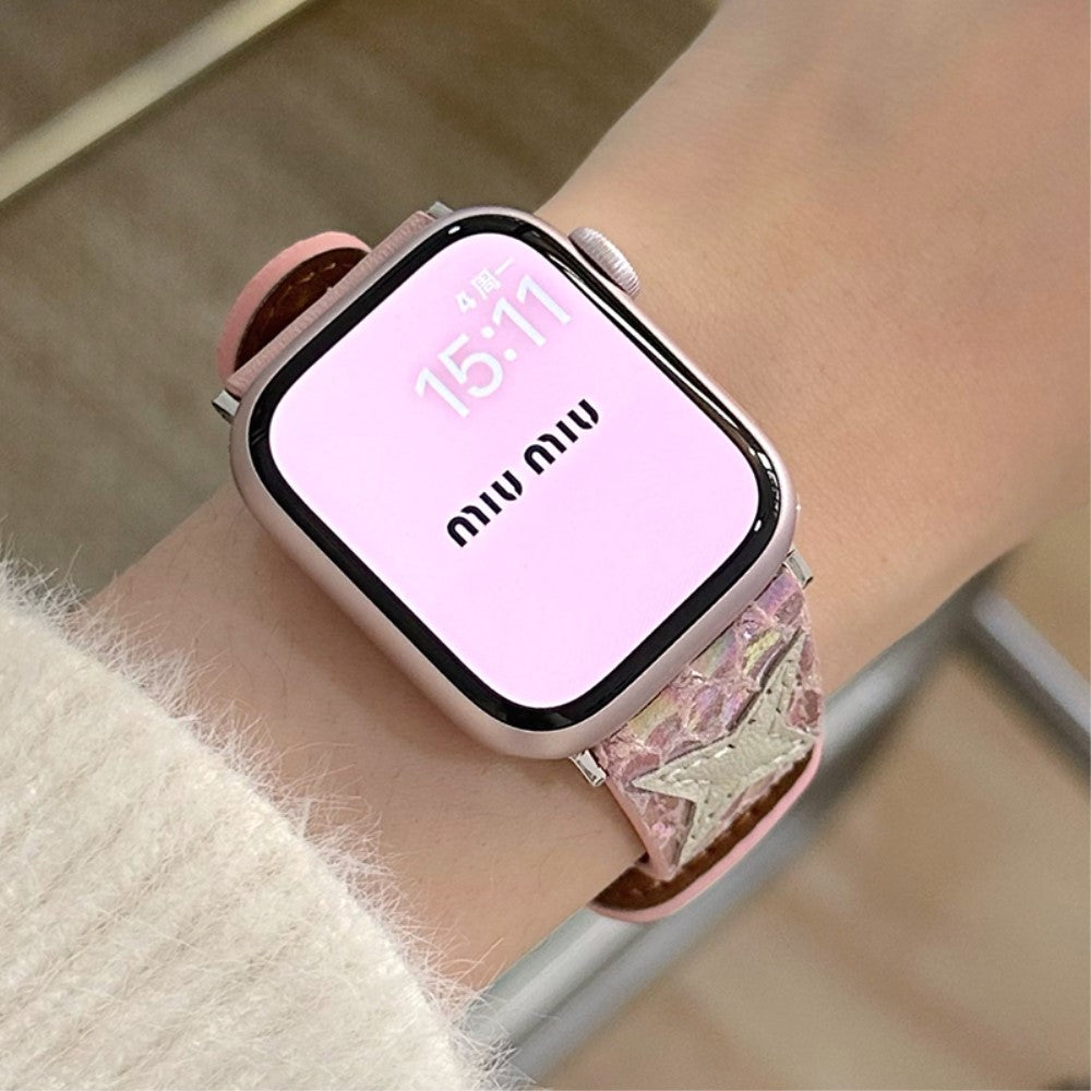 Godt Kunstlæder Universal Rem passer til Apple Smartwatch - Pink#serie_4