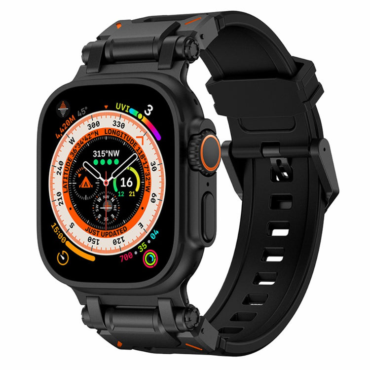 Rigtigt Fint Silikone Universal Rem passer til Apple Smartwatch - Sort#serie_4