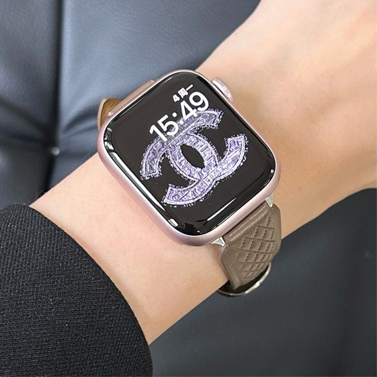 Helt Vildt Fint Ægte Læder Universal Rem passer til Apple Smartwatch - Brun#serie_1