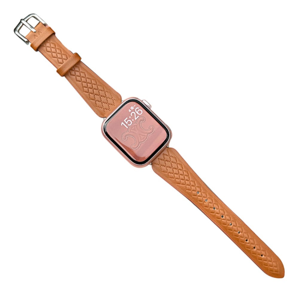 Helt Vildt Fint Ægte Læder Universal Rem passer til Apple Smartwatch - Brun#serie_3