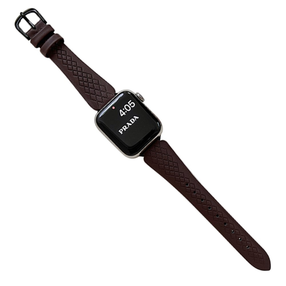 Glimrende Ægte Læder Universal Rem passer til Apple Smartwatch - Brun#serie_7