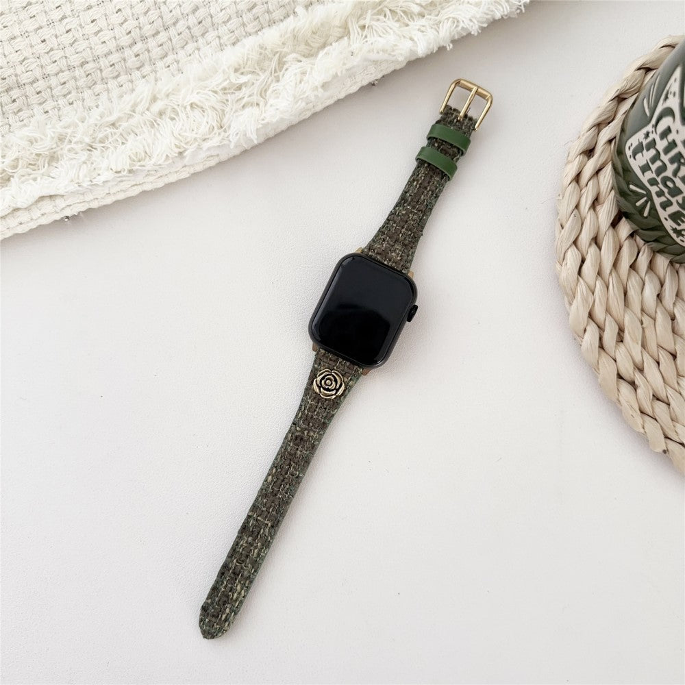 Super Nydelig Kunstlæder Universal Rem passer til Apple Smartwatch - Grøn#serie_1