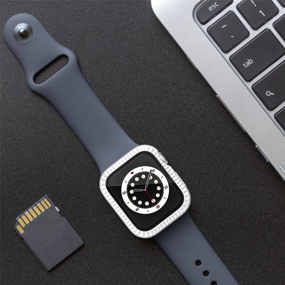 Meget Flot Silikone Og Glas Universal Rem passer til Apple Smartwatch - Hvid#serie_2