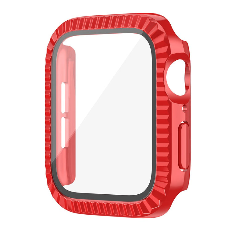 Meget Flot Silikone Og Glas Universal Rem passer til Apple Smartwatch - Rød#serie_3