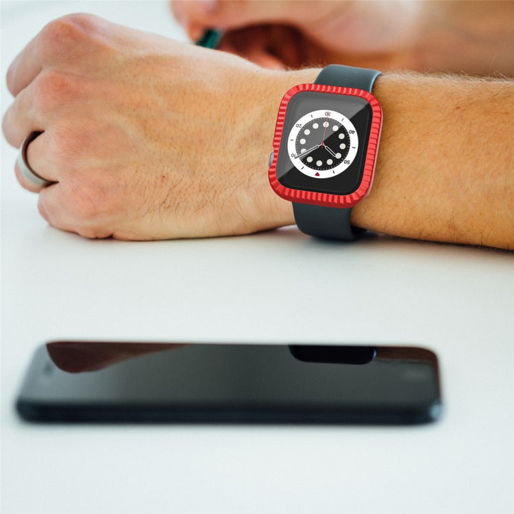 Meget Flot Silikone Og Glas Universal Rem passer til Apple Smartwatch - Rød#serie_3