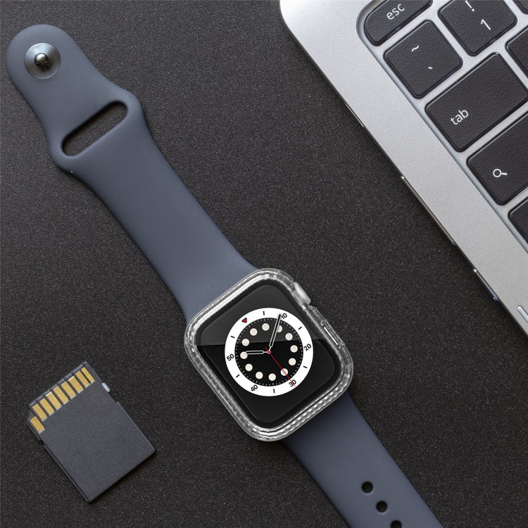 Meget Flot Silikone Og Glas Universal Rem passer til Apple Smartwatch - Gennemsigtig#serie_5