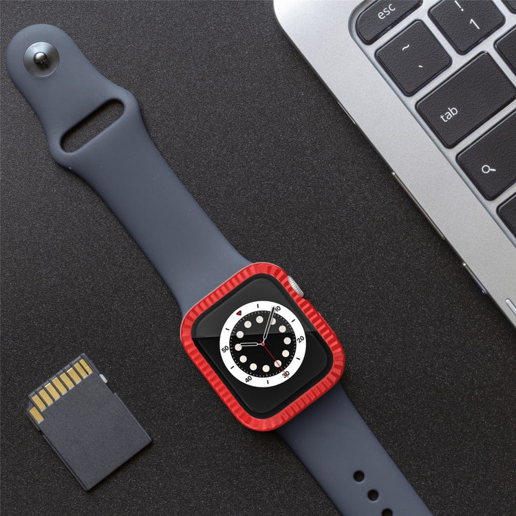 Meget Godt Silikone Og Glas Universal Rem passer til Apple Smartwatch - Rød#serie_3