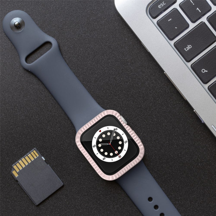 Meget Godt Silikone Og Glas Universal Rem passer til Apple Smartwatch - Pink#serie_4