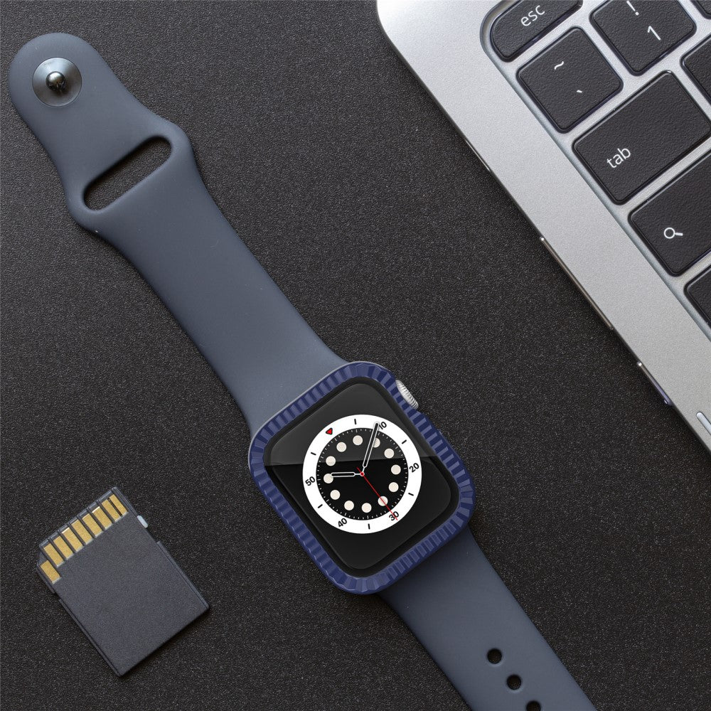 Meget Godt Silikone Og Glas Universal Rem passer til Apple Smartwatch - Blå#serie_6