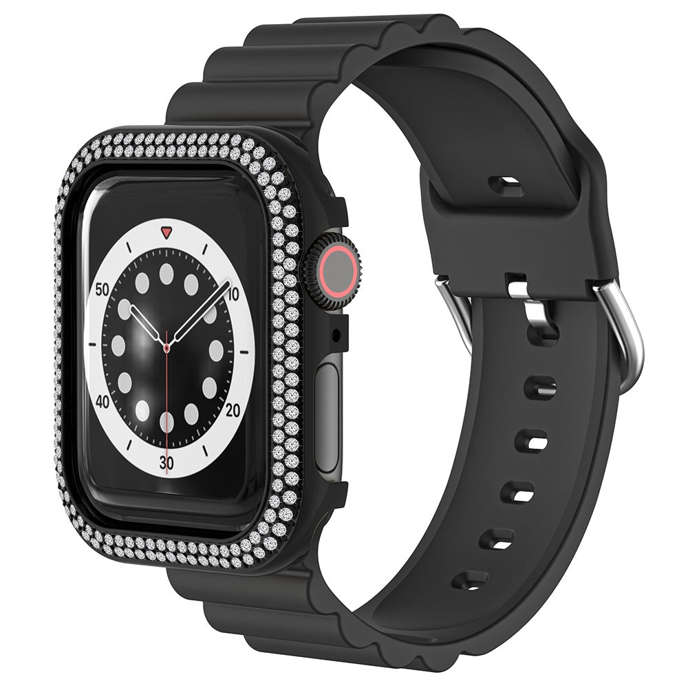 Rigtigt Nydelig Rhinsten Universal Rem passer til Apple Smartwatch - Sort#serie_1