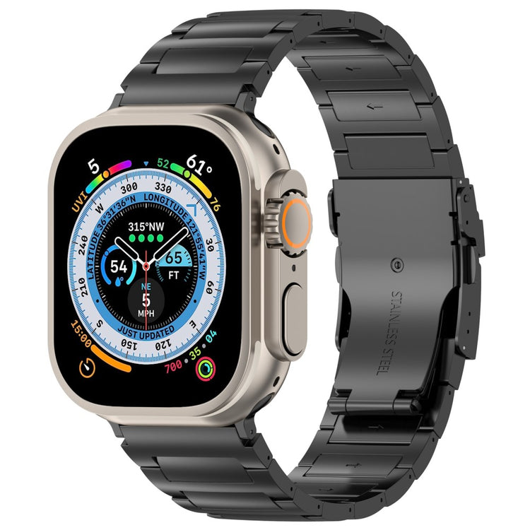 Rigtigt Nydelig Metal Universal Rem passer til Apple Smartwatch - Sort#serie_1