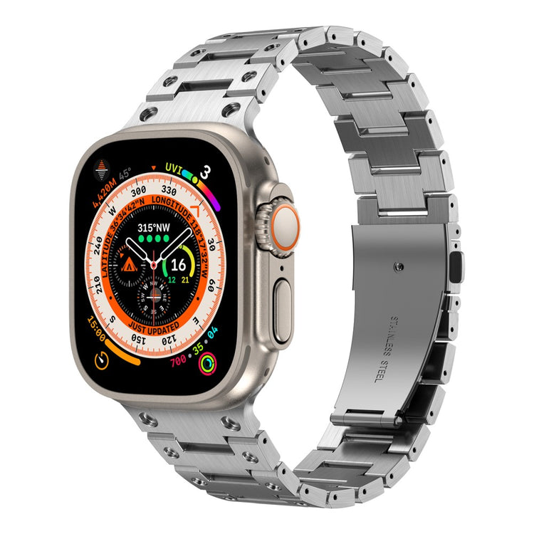 Rigtigt Rart Metal Universal Rem passer til Apple Smartwatch - Sølv#serie_3