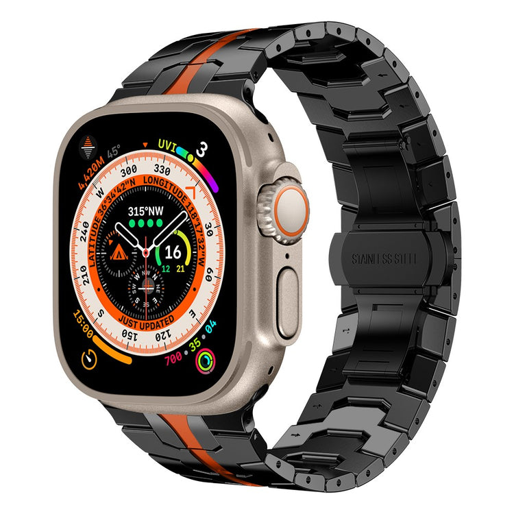 Kønt Metal Universal Rem passer til Apple Smartwatch - Sort#serie_2