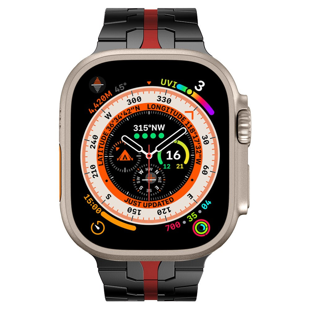 Kønt Metal Universal Rem passer til Apple Smartwatch - Sort#serie_2