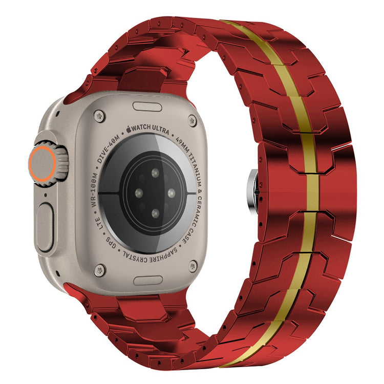 Mega Holdbart Metal Universal Rem passer til Apple Smartwatch - Rød#serie_4
