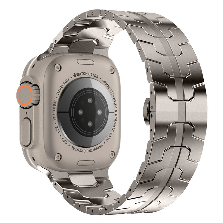 Mega Holdbart Metal Universal Rem passer til Apple Smartwatch - Sølv#serie_5
