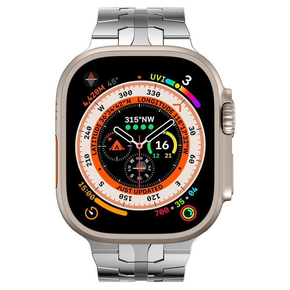 Mega Holdbart Metal Universal Rem passer til Apple Smartwatch - Sølv#serie_6
