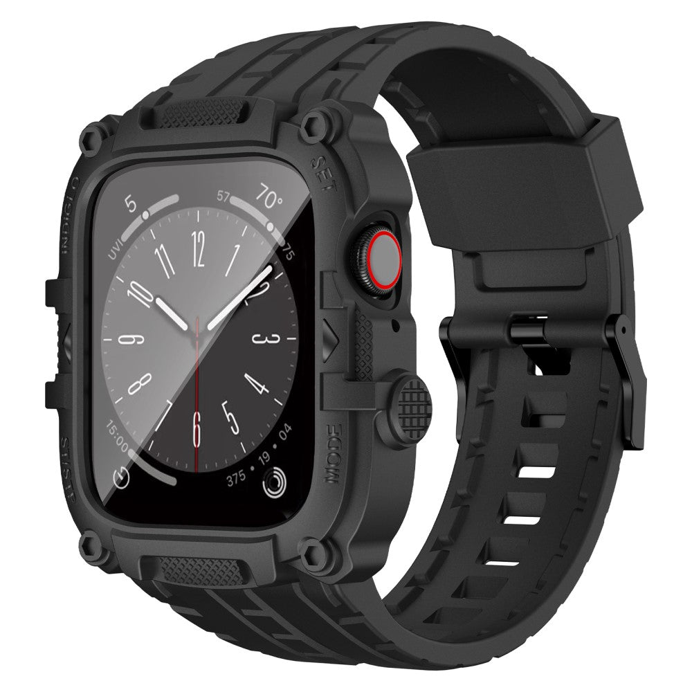 Mega Cool Silikone Universal Rem passer til Apple Smartwatch - Sort#serie_1