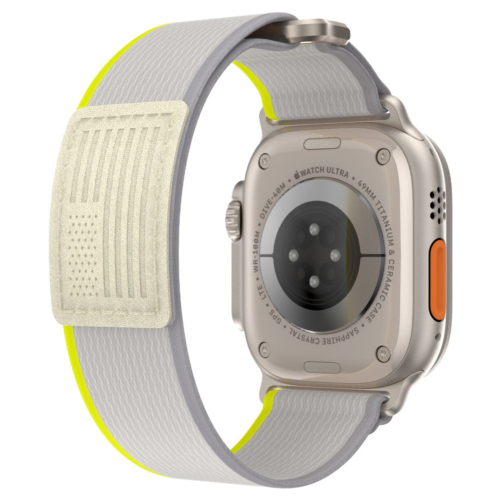 Rigtigt Fed Nylon Universal Rem passer til Apple Smartwatch - Gul#serie_2