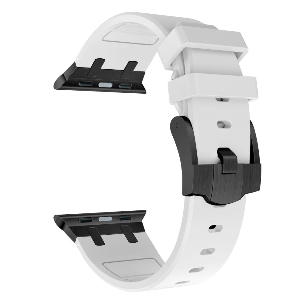 Mega Sejt Silikone Universal Rem passer til Apple Smartwatch - Hvid#serie_1