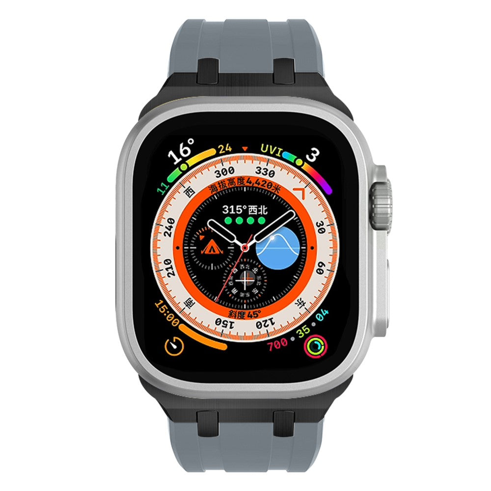 Mega Sejt Silikone Universal Rem passer til Apple Smartwatch - Sølv#serie_4