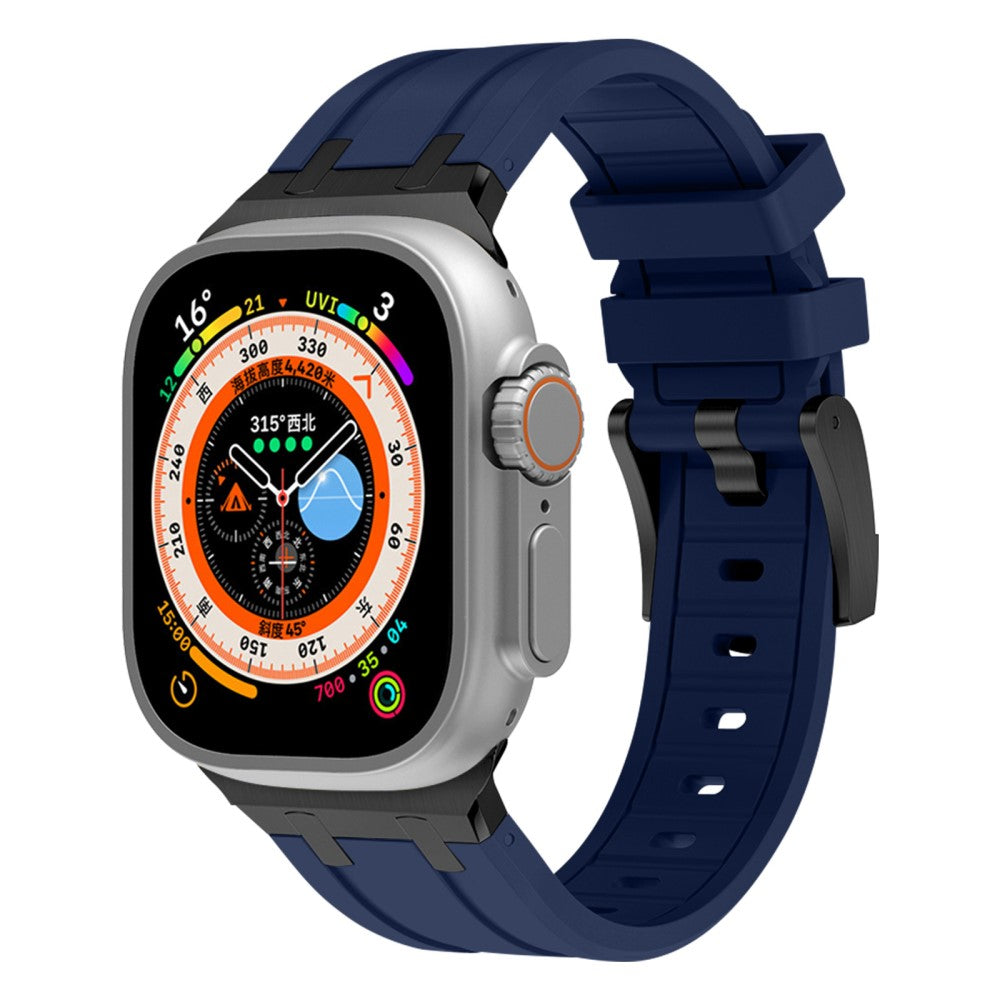 Mega Sejt Silikone Universal Rem passer til Apple Smartwatch - Blå#serie_5