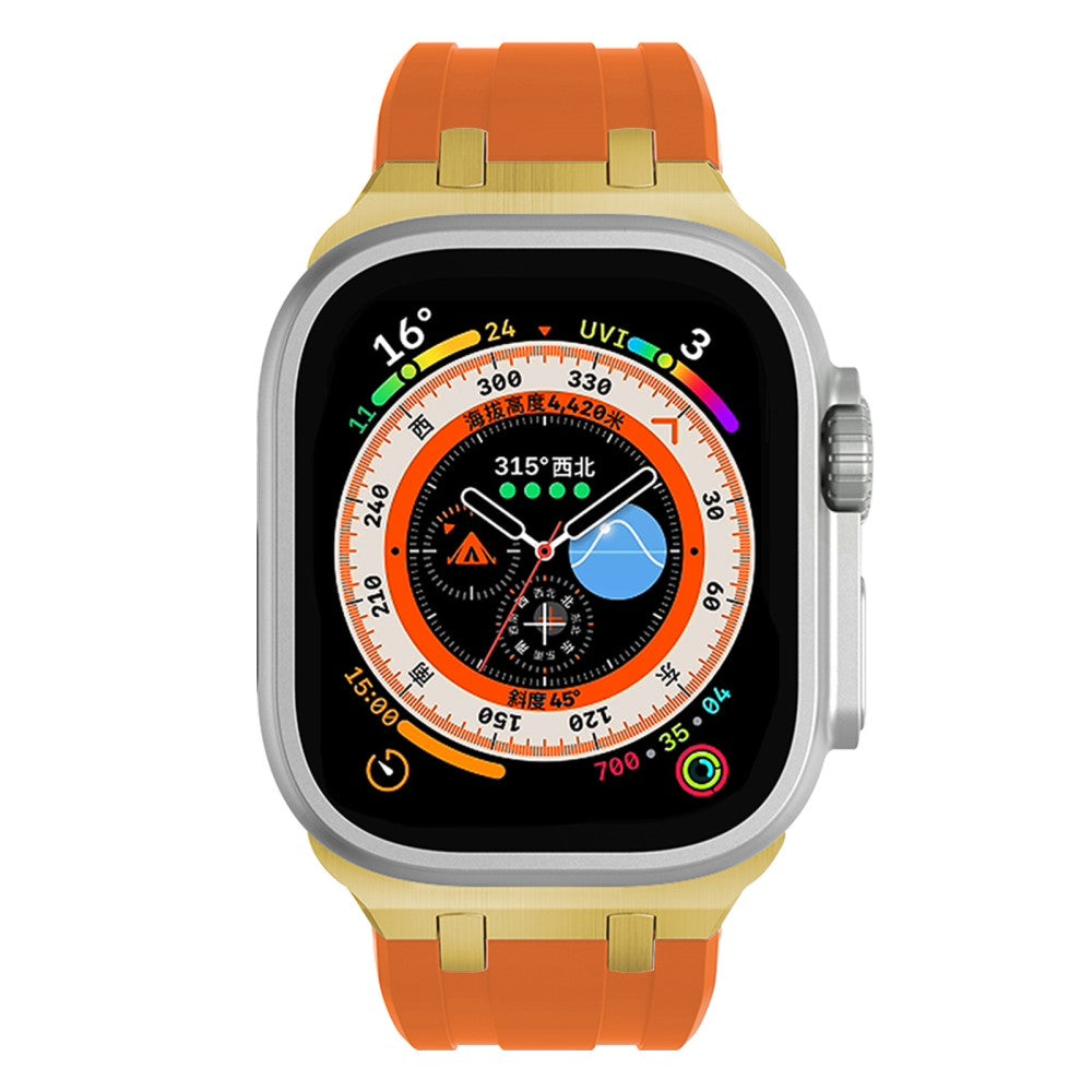 Mega Sejt Silikone Universal Rem passer til Apple Smartwatch - Orange#serie_7