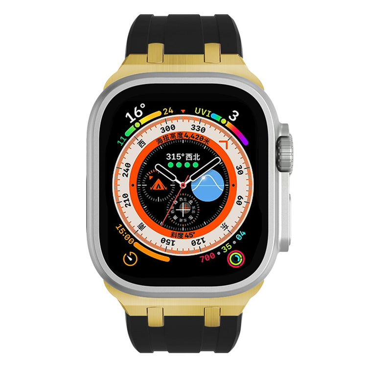 Mega Sejt Silikone Universal Rem passer til Apple Smartwatch - Sort#serie_8