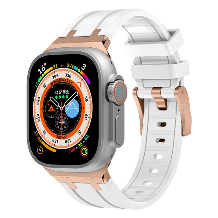 Mega Sejt Silikone Universal Rem passer til Apple Smartwatch - Hvid#serie_11