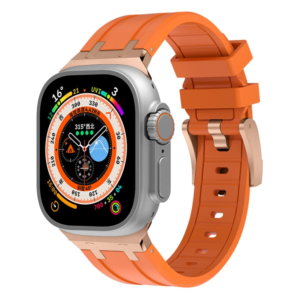 Mega Sejt Silikone Universal Rem passer til Apple Smartwatch - Orange#serie_12