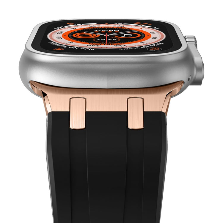 Mega Sejt Silikone Universal Rem passer til Apple Smartwatch - Sort#serie_13