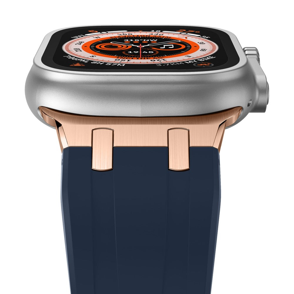 Mega Sejt Silikone Universal Rem passer til Apple Smartwatch - Blå#serie_15