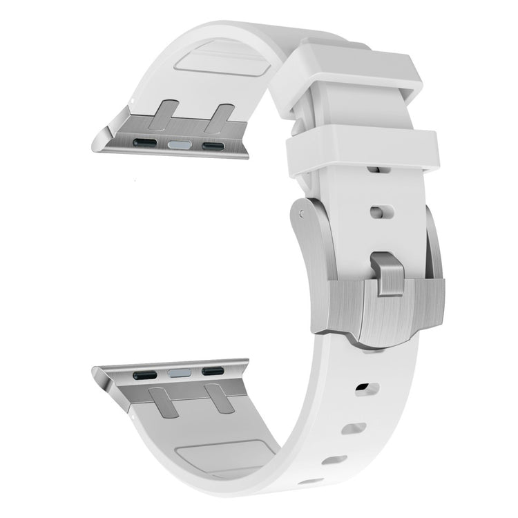 Mega Sejt Silikone Universal Rem passer til Apple Smartwatch - Hvid#serie_16
