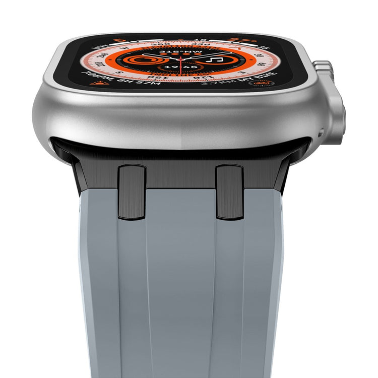 Rigtigt Sejt Silikone Universal Rem passer til Apple Smartwatch - Sølv#serie_4