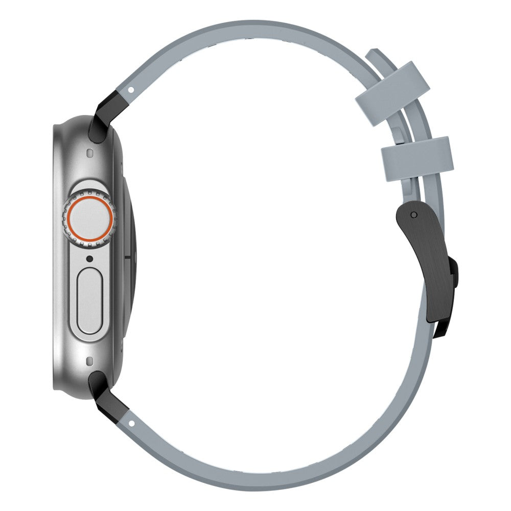 Rigtigt Sejt Silikone Universal Rem passer til Apple Smartwatch - Sølv#serie_4